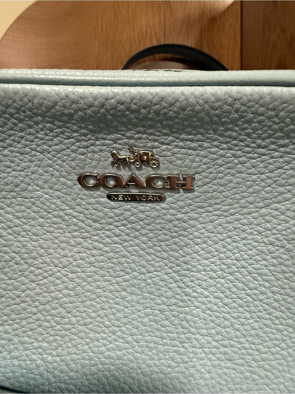 Coach Mini Jamie Camera Bag CA069 Light Blue Pebble Leather Crossbody - Picture 10 of 10